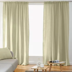 Tenda in garza di cotone a passanti nascosti (180 x 240 cm) Gaïa Verde tiglio