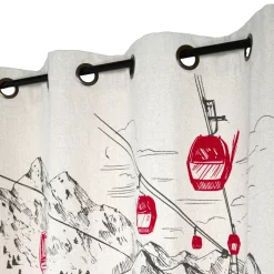 Tenda in cotone (140 x 260 cm) Villard Ecru