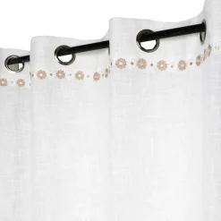 Tenda in cotone ricamato (140 x 260 cm) Camille Ecru