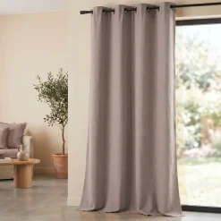 Tenda in cotone tessuto (140 x 260 cm) Monaco Beige