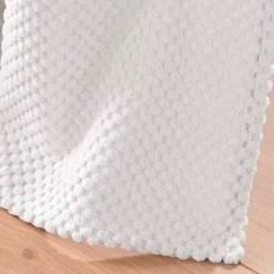 Tenda in flanella in rilievo (140 x 260 cm) Java Bianco