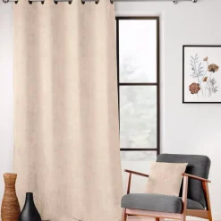 Tenda in velluto chenille (140 x 260 cm) Leo Ecru