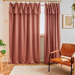 Tenda lyocell Tencel™ regolabile (140 x max 270 cm) Olivia Terracotta