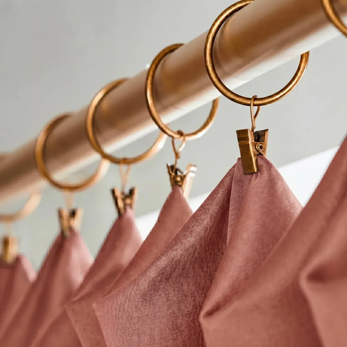 Tenda lyocell Tencel™ regolabile (140 x max 270 cm) Olivia Terracotta