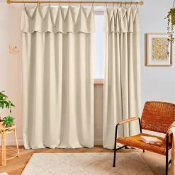 Tenda lyocell Tencel™ regolabile (140 x max 270 cm) Olivia Beige Pampa