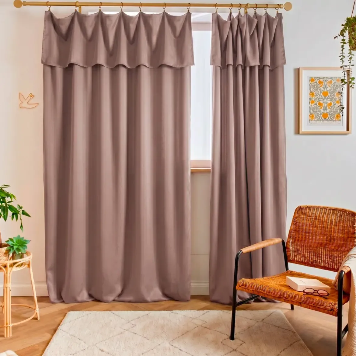 Tenda lyocell Tencel™ regolabile (140 x max 270 cm) Olivia Rosa blush