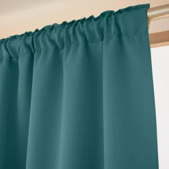 Tenda oscurante a passanti nascosti (140 x 240 cm) Calore Blu ottanio