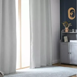 Tenda oscurante termica con passanti nascosti (140 x 240 cm) Alba Grigio