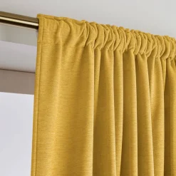 Tenda oscurante termica con passanti nascosti (140 x 240 cm) Minuit Giallo ocra