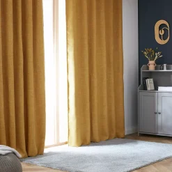 Tenda oscurante termica con passanti nascosti (140 x 240 cm) Alba Giallo senape