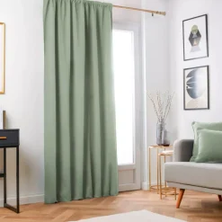 Tenda oscurante termica con passanti nascosti (280 x 240 cm) Minuit Verde kaki