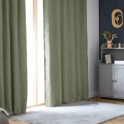 Tenda oscurante termica con passanti nascosti (140 x 240 cm) Alba Verde rosmarino
