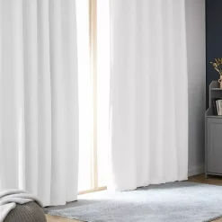 Tenda oscurante termica con passanti nascosti (140 x 240 cm) Alba Bianco perla