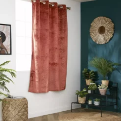 Tenda oscurante velluto (140 x 180 cm) Fern Terracotta