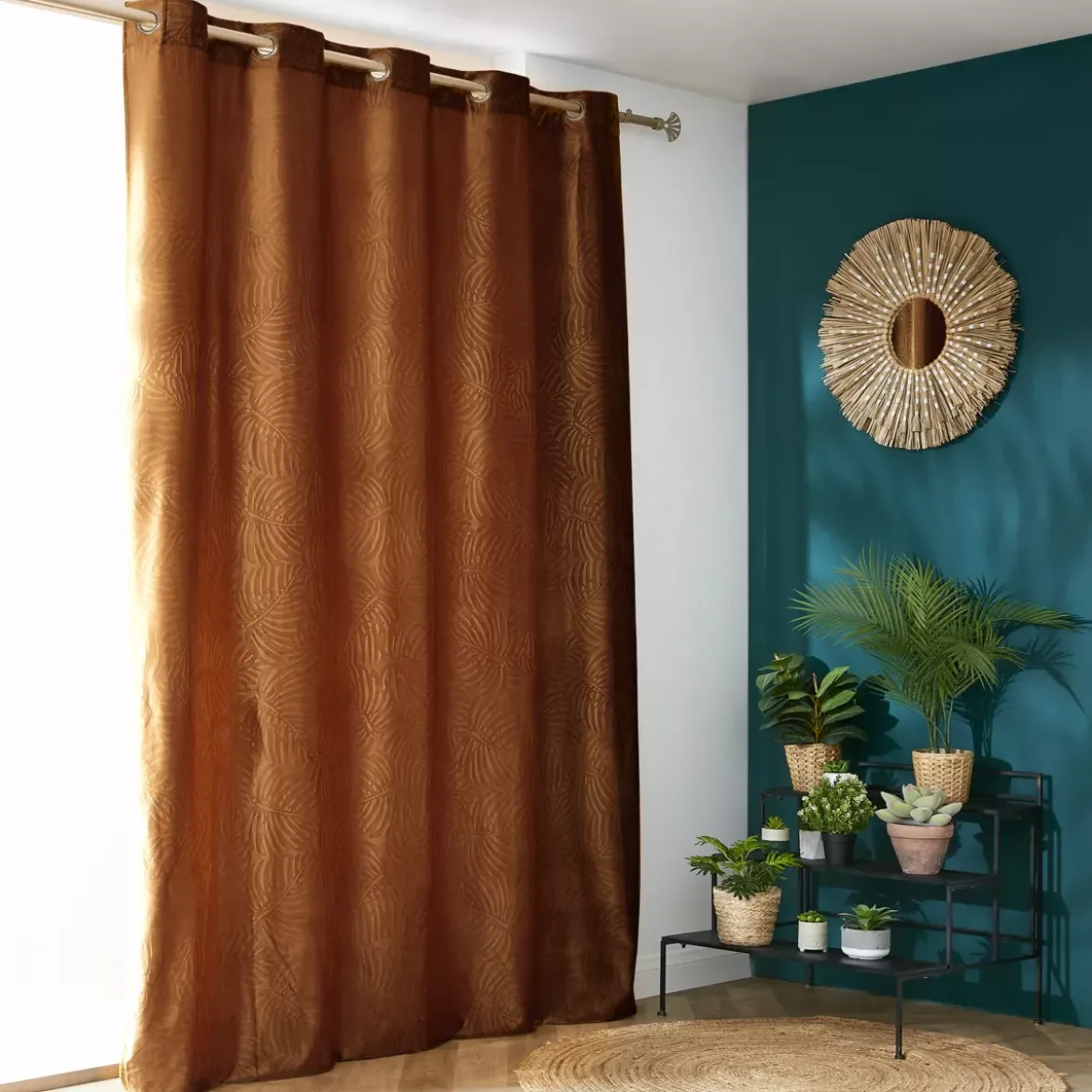Tenda oscurante velluto (180 x 260 cm) Fern Camel