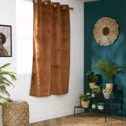 Tenda oscurante velluto (140 x 180 cm) Fern Camel