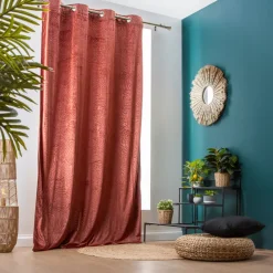 Tenda oscurante velluto (140 x 240 cm) Fern Terracotta