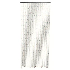 Tenda per porta perline legno (90 x 200 cm) Ally Multicolore