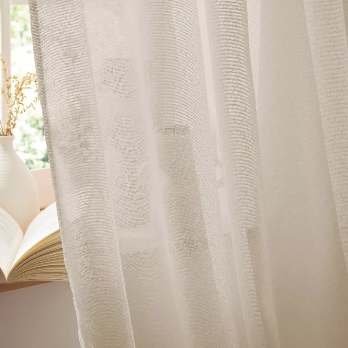 Tenda regolabile bouclé (140 x 300 cm) Eliott Beige