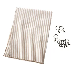 Tenda regolabile in garza di cotone (140 x 300 cm) Gaïa a righe Corda