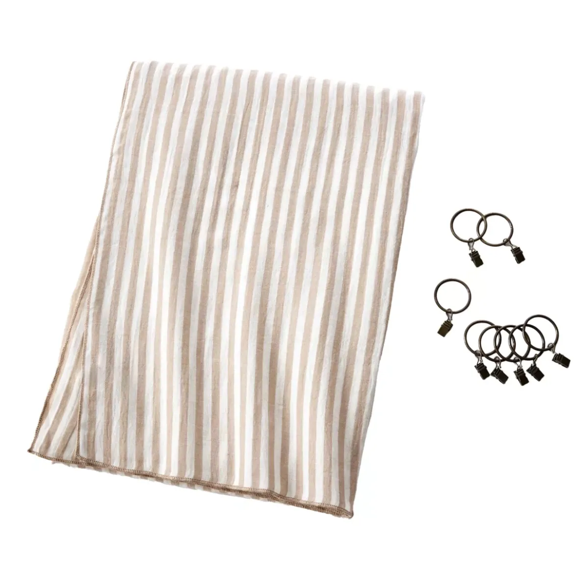 Tenda regolabile in garza di cotone (140 x 300 cm) Gaïa a righe Corda