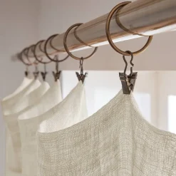 Tenda regolabile in lino lavato (140 x max 270 cm) Louise Beige