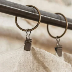 Tenda regolabile lino lavato (140 x max 270 cm) Louise Beige