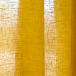 Tenda regolabile lino lavato (140 x max 270 cm) Louise Giallo senape