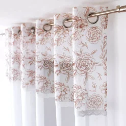 Tenda trasparente (140 x 240 cm) Rosa Marrone