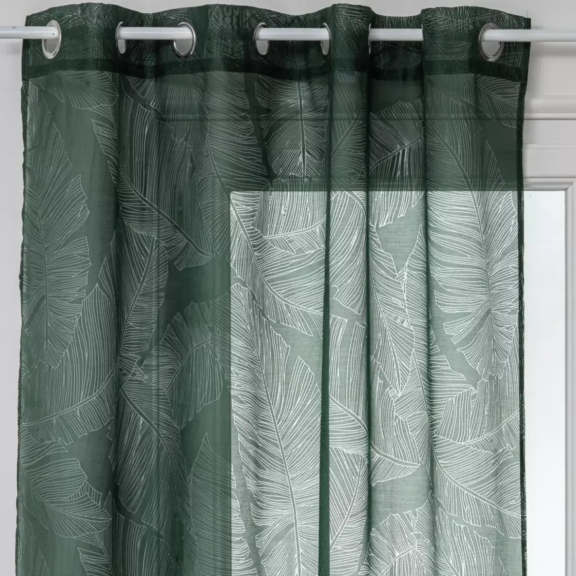 Tenda trasparente (140 x 240 cm) Feuilles Verde cedro