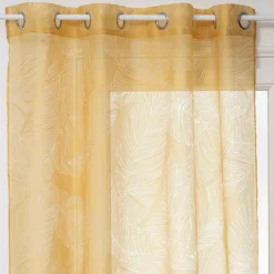 Tenda trasparente (140 x 240 cm) Feuilles Giallo ocra