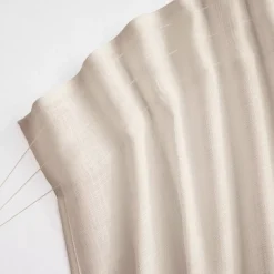 Tenda trasparente con effetto lino e passanti nascosti (280 x 240 cm) Robin Beige