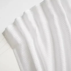 Tenda trasparente con nastri arricciati (140 x 240 cm) Maël Bianco