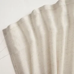 Tenda trasparente con nastri arricciati effetto lino (140 x 240 cm) Luca Beige