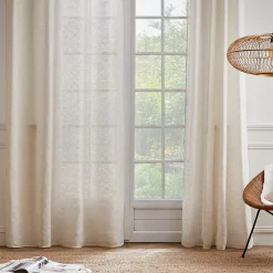 Tenda trasparente con occhielli (140 x 280 cm) Maël Beige