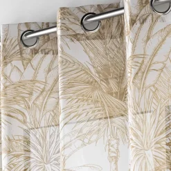 Tenda trasparente con occhielli (140 x 240 cm) Dune Beige