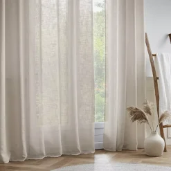 Tenda trasparente con occhielli effetto lino (180 x 240 cm) Robin Beige