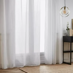Tenda trasparente con occhielli (180 x 240 cm) Leontine Bianco