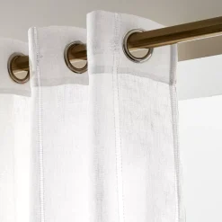 Tenda trasparente con occhielli (140 x 240 cm) Leontine Bianco