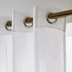 Tenda trasparente con occhielli (140 x 240 cm) Arthur Bianco