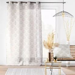 Tenda trasparente con occhielli (140 x 240 cm) Majestia Beige