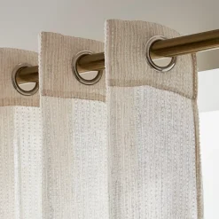 Tenda trasparente con occhielli (280 x 240 cm) Arthur Beige