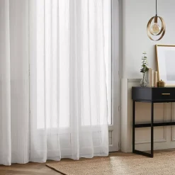 Tenda trasparente con occhielli (280 x 240 cm) Leontina Bianco