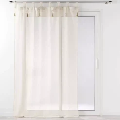 Tenda trasparente con passanti (140 x 240 cm) Dalila Ecru