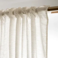 Tenda trasparente con passanti nascosti (280 x 240 cm) Maël Beige