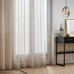 Tenda trasparente con passanti nascosti (280 x 240 cm) Leontina Beige