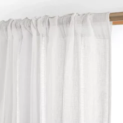 Tenda trasparente con passanti nascosti (280 x 240 cm) Léontine Bianco