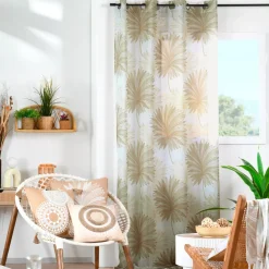 Tenda trasparente lino (140 x 260 cm) Mekong Beige