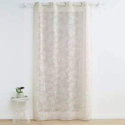 Tenda trasparente tessuta (140 x 240 cm) Karla Tortora