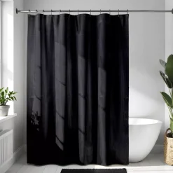 Tenda da doccia ad anelli (180 x 200 cm) Diamanti Nero